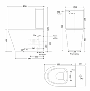 Manhattan Rimless Toilet Suite Matte White