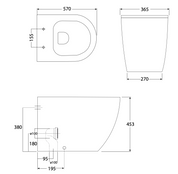 Hyde Rimless Wall Faced Pan