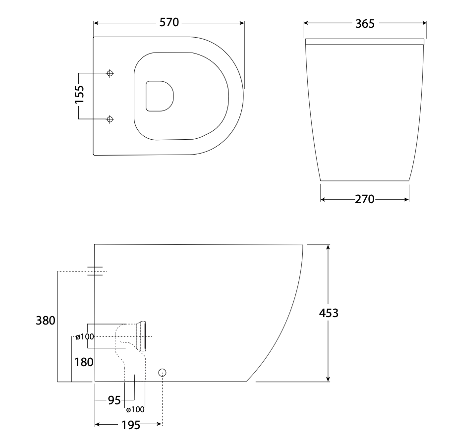 Hyde Rimless Wall Faced Pan