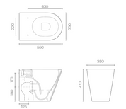Catalano Z 55 Rimless Floor Mount Toilet With Slim Seat - Multiple Colours and Finishes