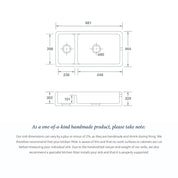 Shaws Hawkshaw 900mm Double Bowl Fireclay Butlers Sink