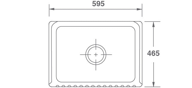 Shaws Bowland 600mm Fireclay Butlers Sink