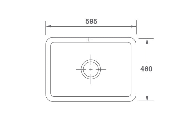 Shaws 600mm Fireclay Butlers Sink