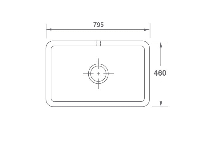 Shaws 800mm Fireclay Butlers Sink