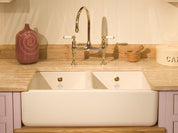 Shaws Double Bowl 1000mm Fireclay Butlers Sink