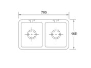 Shaws Double Bowl 800 Sink