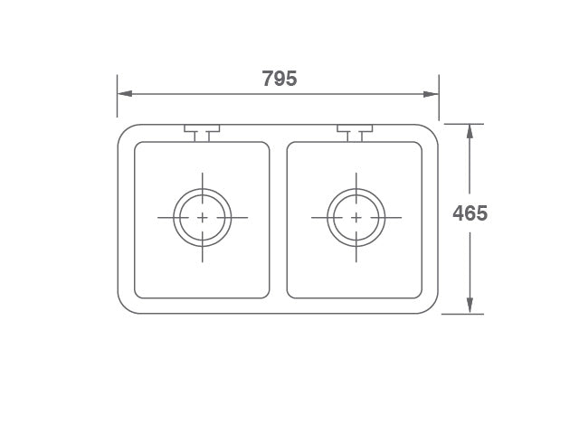 Shaws Double Bowl 800mm Fireclay Butlers Sink