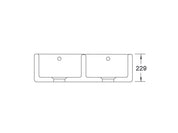 Shaws Double Bowl 800 Sink