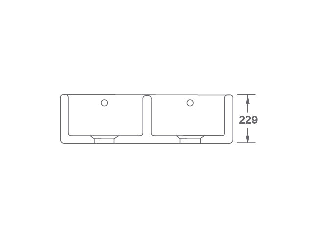 Shaws Double Bowl 800 Sink
