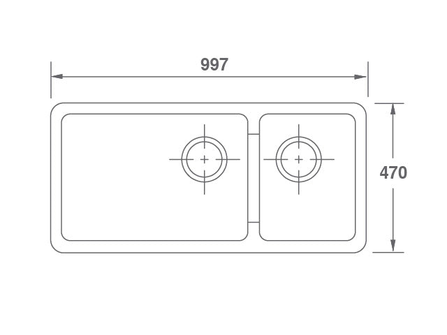 Shaws Edgeworth Double Bowl 1000mm Fireclay Butlers Sink