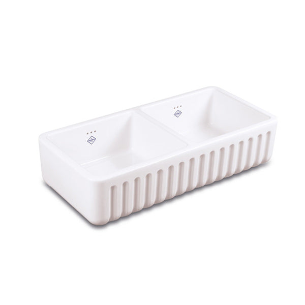 Shaws Ribchester 800mm Double Bowl Fireclay Butlers Sink