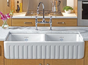Shaws Ribchester 800mm Double Bowl Fireclay Butlers Sink