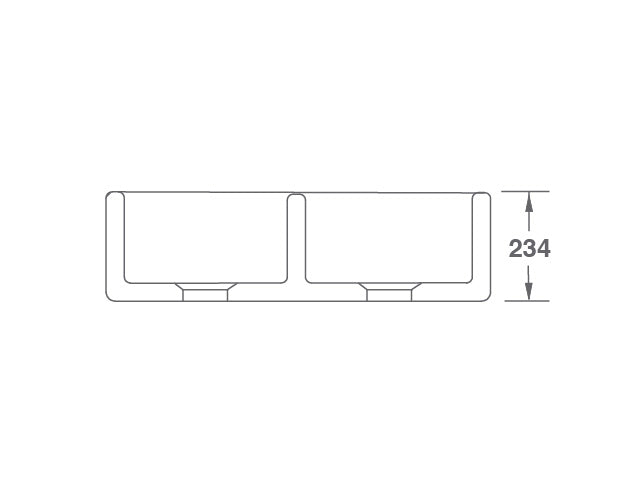 Shaws Ribchester 800mm Double Bowl Fireclay Butlers Sink