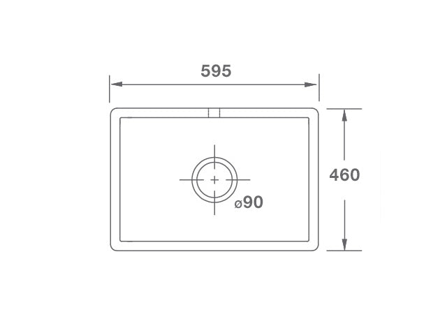 Shaws Shaker Single 600mm Fireclay Butlers Sink