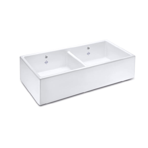 Shaws Shaker 800mm Double Bowl Fireclay Butlers Sink