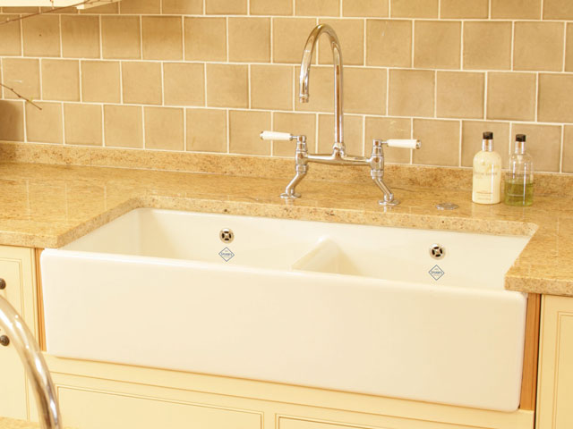 Shaws Shaker 800mm Double Bowl Fireclay Butlers Sink