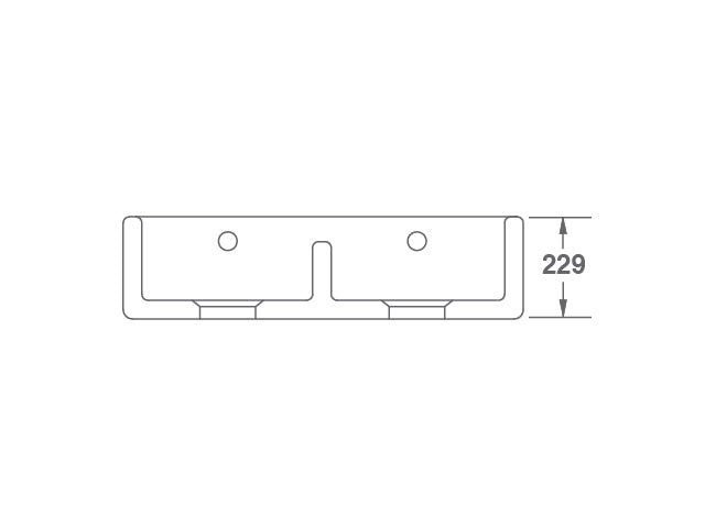 Shaws Shaker 800mm Double Bowl Fireclay Butlers Sink