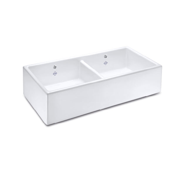 Shaws Shaker 900mm Double Bowl Fireclay Butlers Sink
