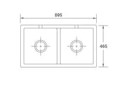 Shaws Shaker 900mm Double Bowl Fireclay Butlers Sink