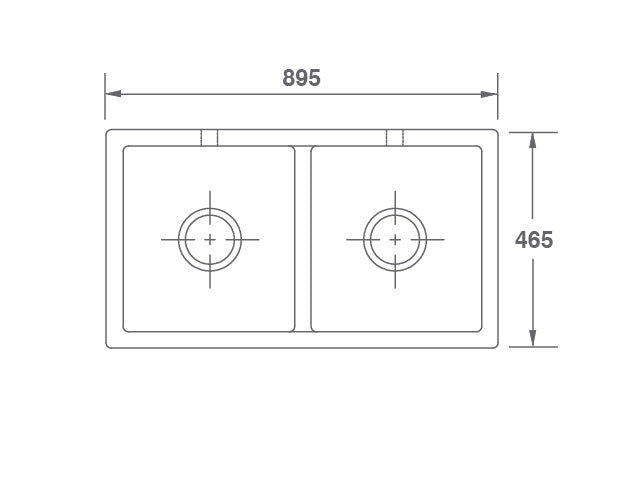 Shaws Shaker 900mm Double Bowl Fireclay Butlers Sink
