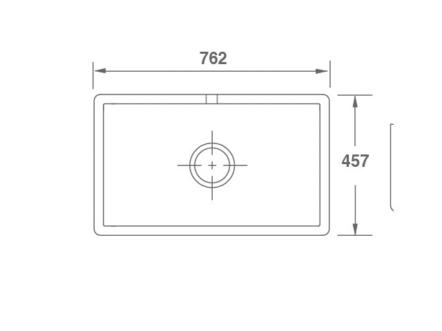 Shaws Shaker Single 800mm Fireclay Butlers Sink