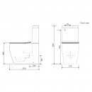 Synergii back inlet toilet suite | Slim line seat